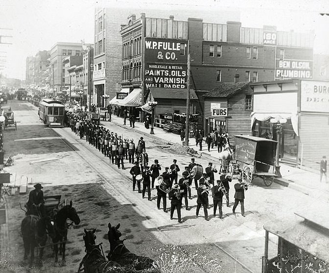 Parade, 1100 Block of South C Street, Tacoma, 1905