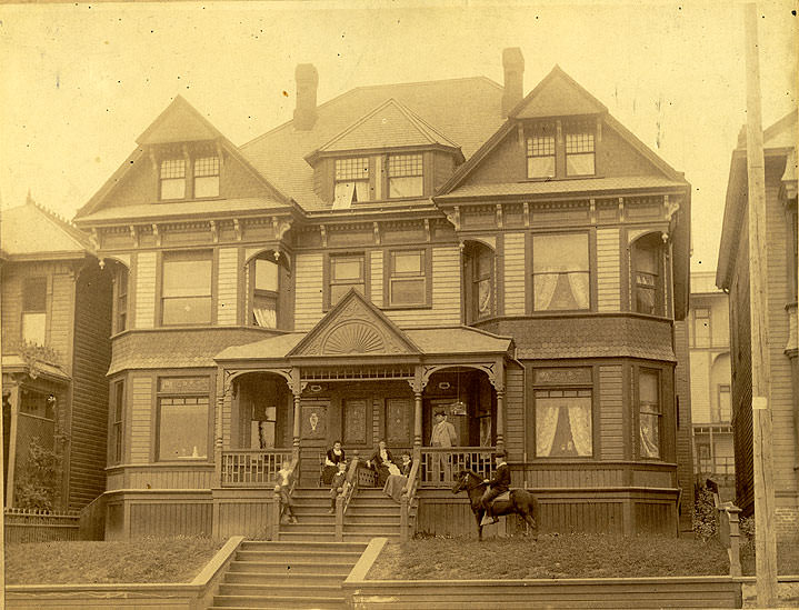 Charles H. Manley Home and Family, 944 E (Fawcett) Street, Tacoma, 1890