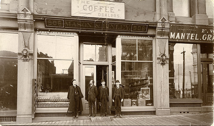 The Coffee Dealers, Mason & Finley, 906 Railroad Avenue, Tacoma, 1889