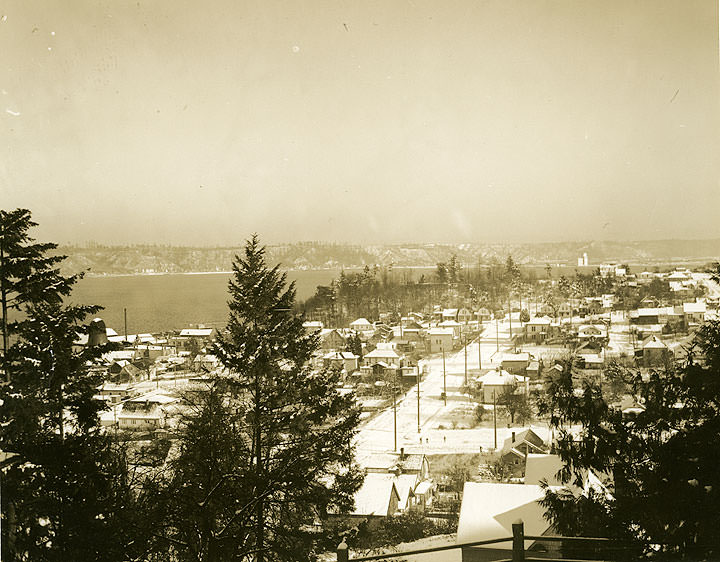 Overview of Tacoma Old Town, Looking North Northeast, 1930