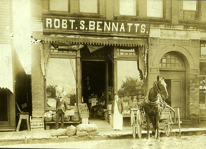 Robert S. Bennetts, Grocery, 2414 North Thirtieth Street, Pioneer Block, Tacoma, 1890