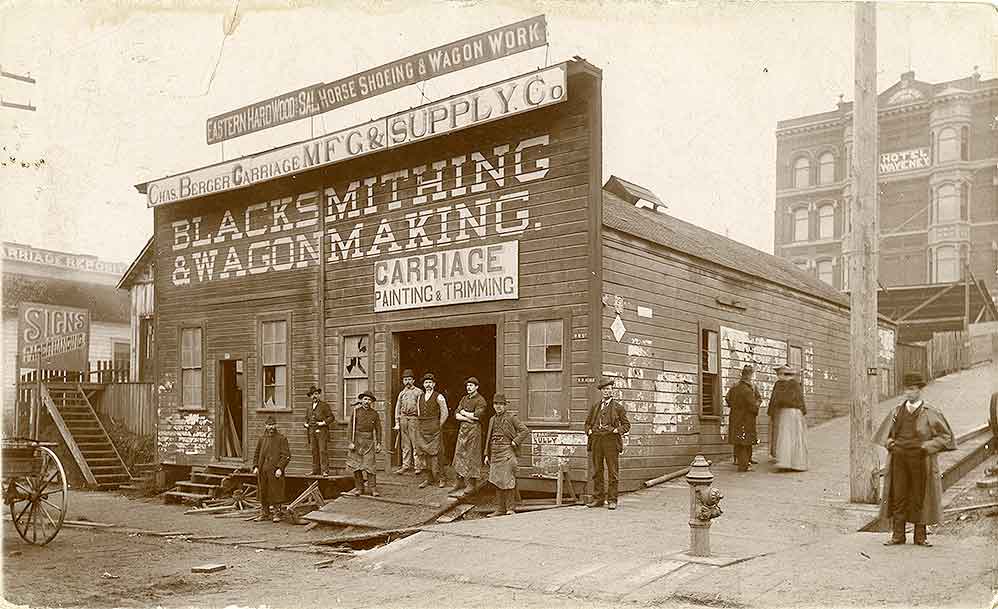 Charles Berger Carriage Mnfg. & Supply Co., 1502-1504 Railroad Street, Tacoma, 1890