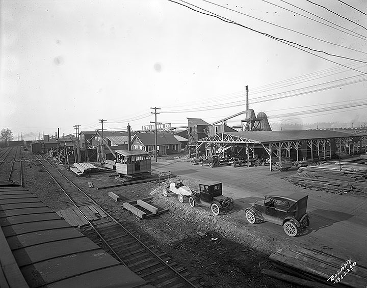 City Lumber Co. plant from the boxcar, Tacoma, 1925