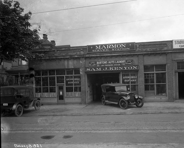 Sam J. Kenyon, Auto Repair, and Barton's Auto Laundry and Simonizing Station, 218-220 St. Helen's Avenue, Tacoma, 1919