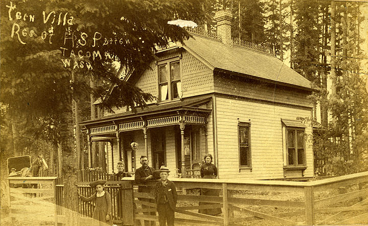 Harry S. Patten Residence and Family, 7609 Pacific Avenue, Fern Hill, Tacoma, 1890