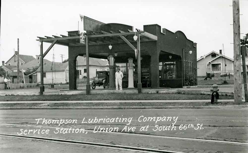 Thompson Lubricating Company/Service Station, Union Ave at South 66th Street, 1928