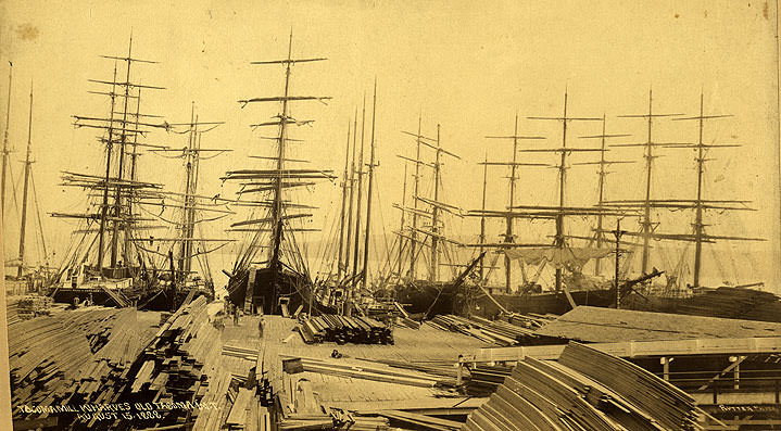 Tacoma Mill Wharves, Old Tacoma, 1888