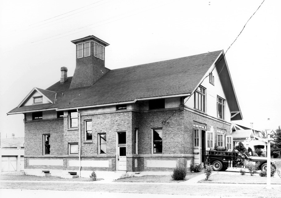 Exterior of Fire Station #3 at 25th and Proctor Streets, 1932