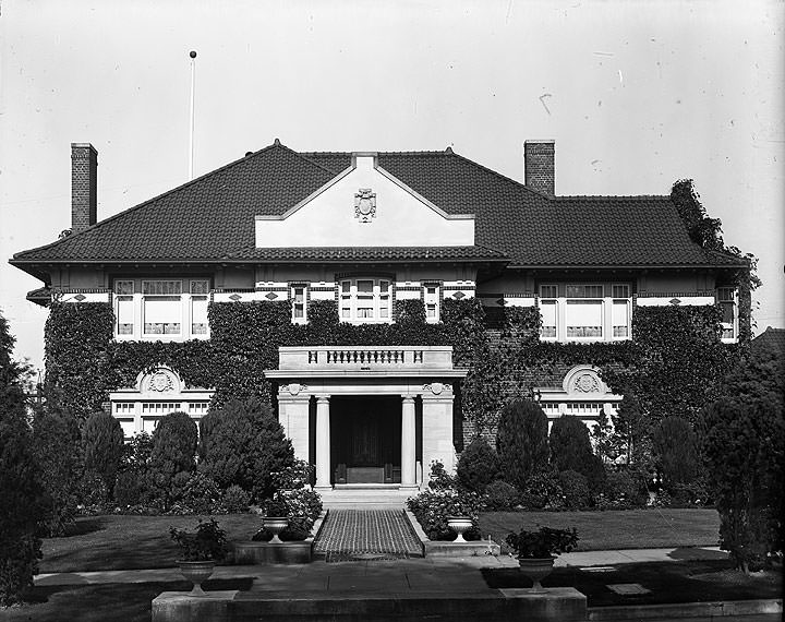 Exterior of Rust Residence, 1927