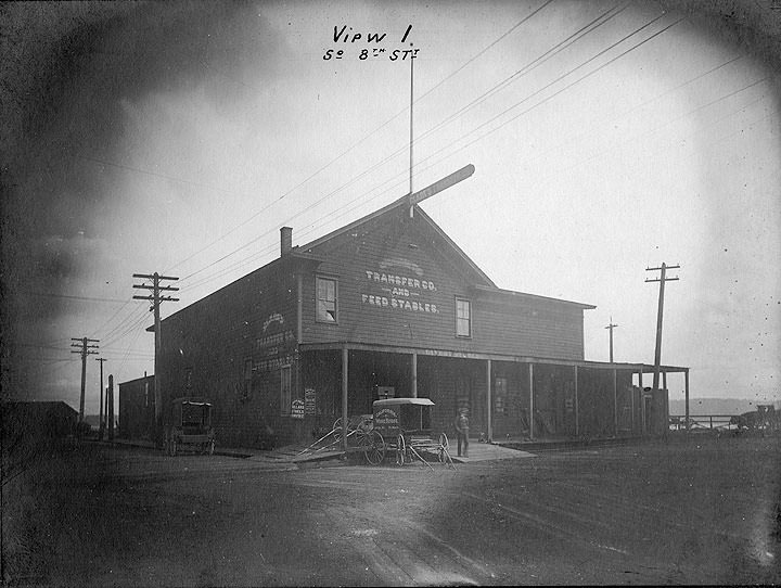 Clark's Transfer and Club Stables, 101 South 8th, 1901