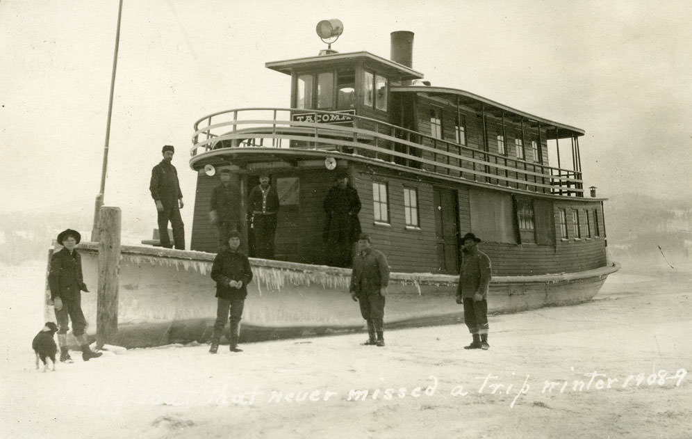 Boat that never missed a trip winter, 1908