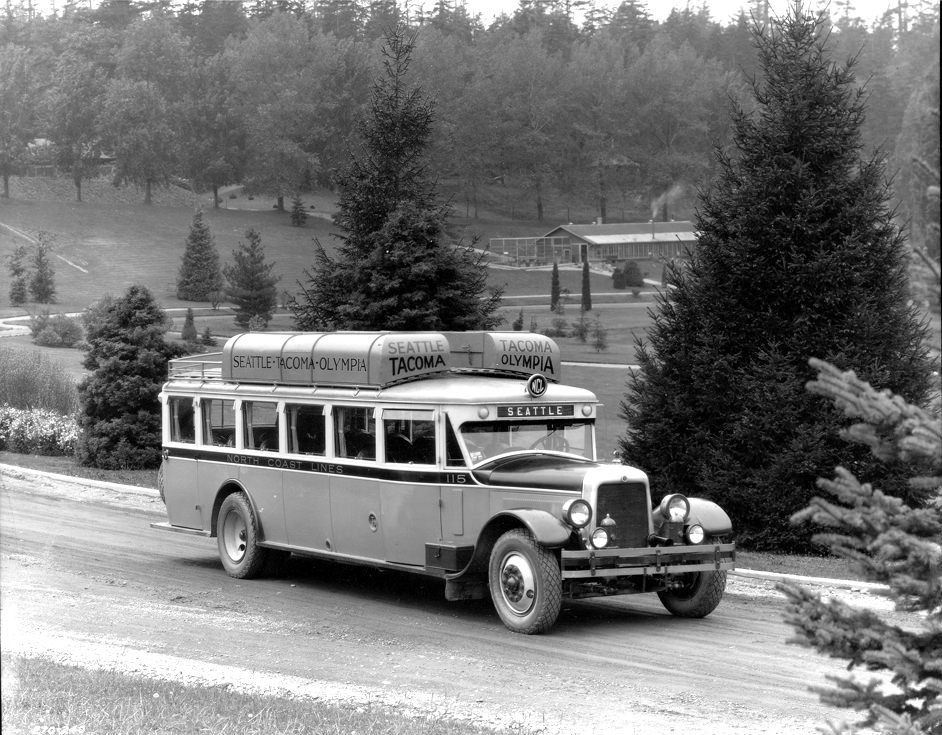 Motor Bus at Point Defiance Park, 1927