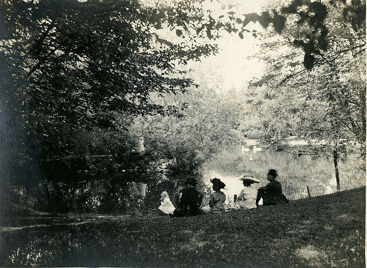 Pond, Wright Park, 1910