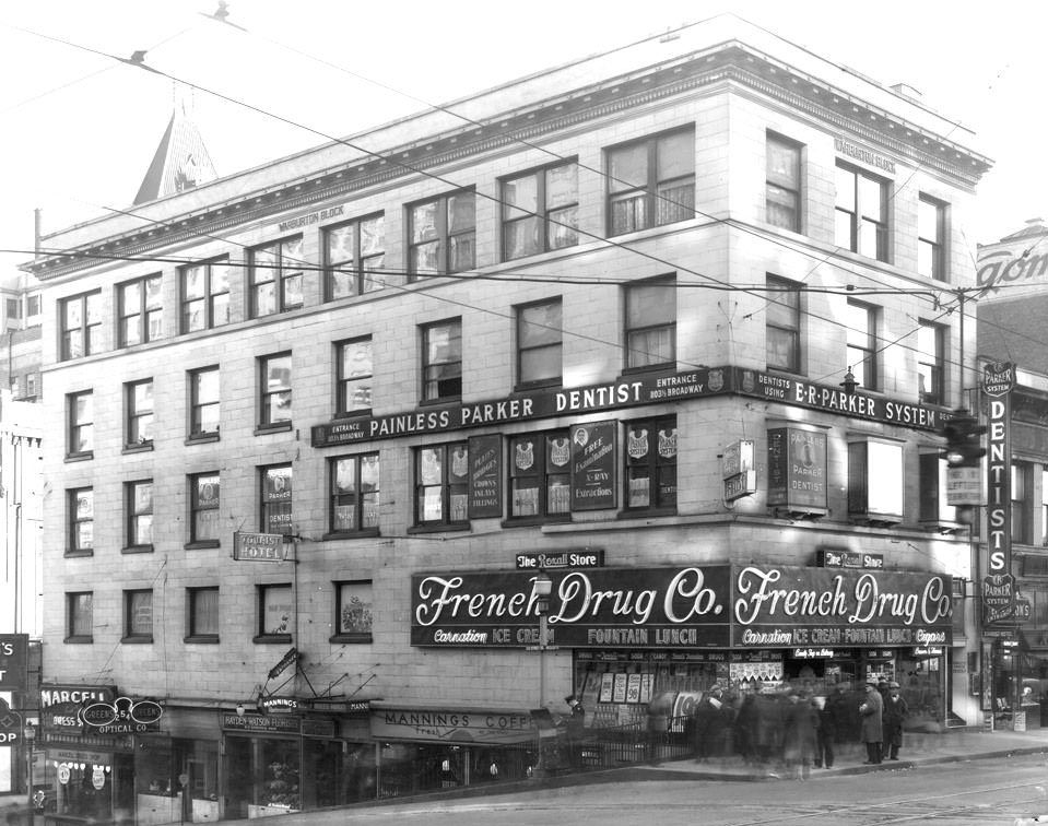 Painless Parker Dentist at 11th and Broadway, 1935