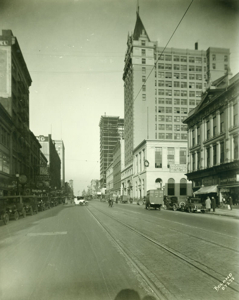 Street scene of Pacific Avenue looking north, 1920