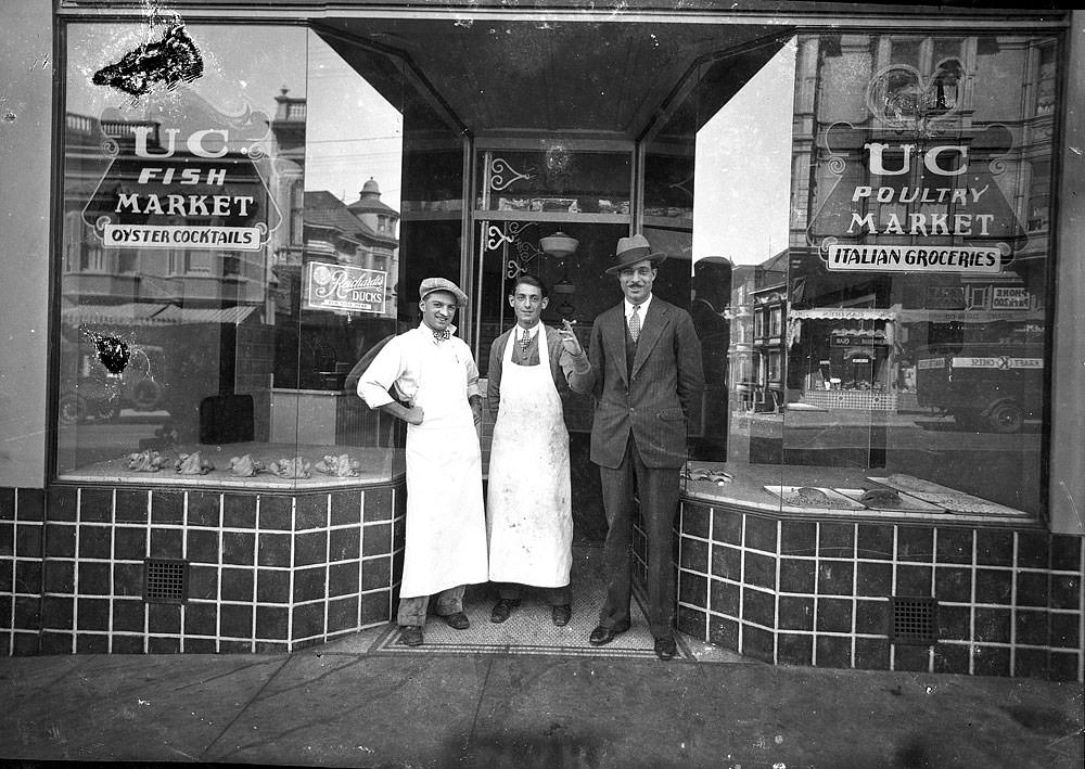 U.C. Fish and Poultry Market, Italian Groceries, 1918