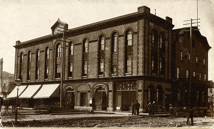 Uhlman Market Block, South Ninth and A Streets, Tacoma, 1890