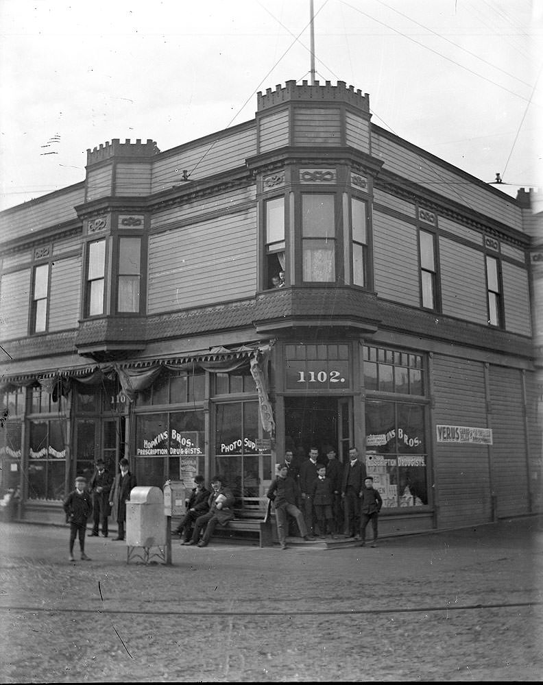 Hopkins Brothers, Prescription Druggists and Photo Supplies, 1900