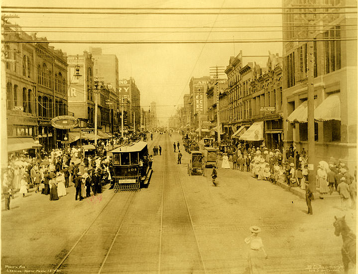 Pacific Avenue Looking North from 13th Street, 1907