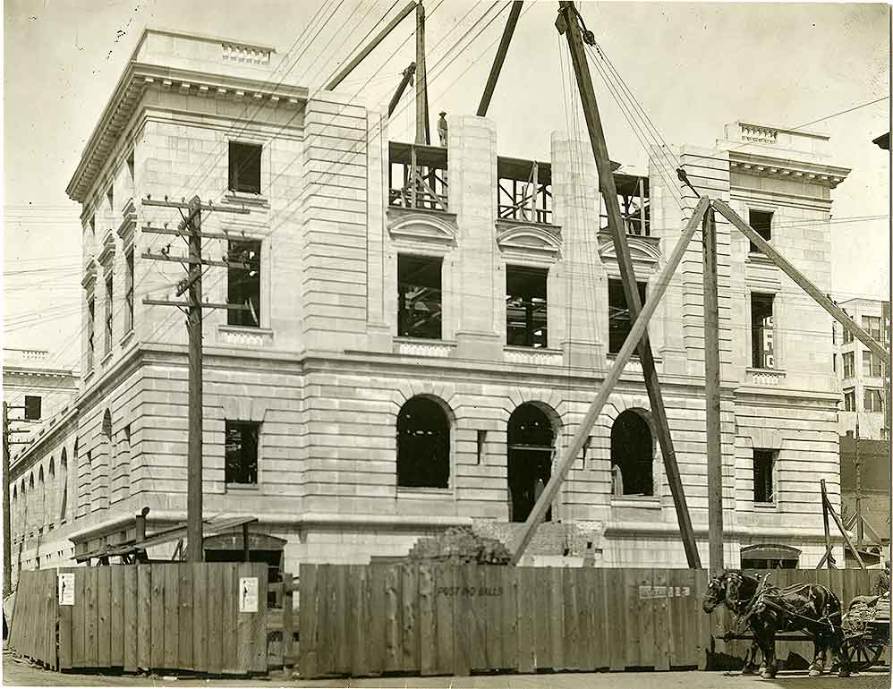 Construction of the Tacoma United States Post Office, Court House, and Customs House May 1, 1909