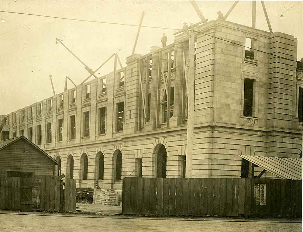 Construction of the Tacoma United States Post Office, Court House, and Customs House, 1909