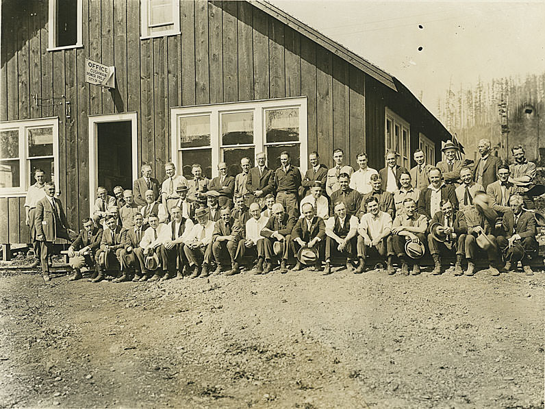 Engineers and office staff, Cushman Power Project No. 1., 1924