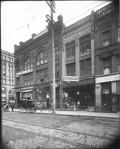 Second and Yesler, Seattle, 1907