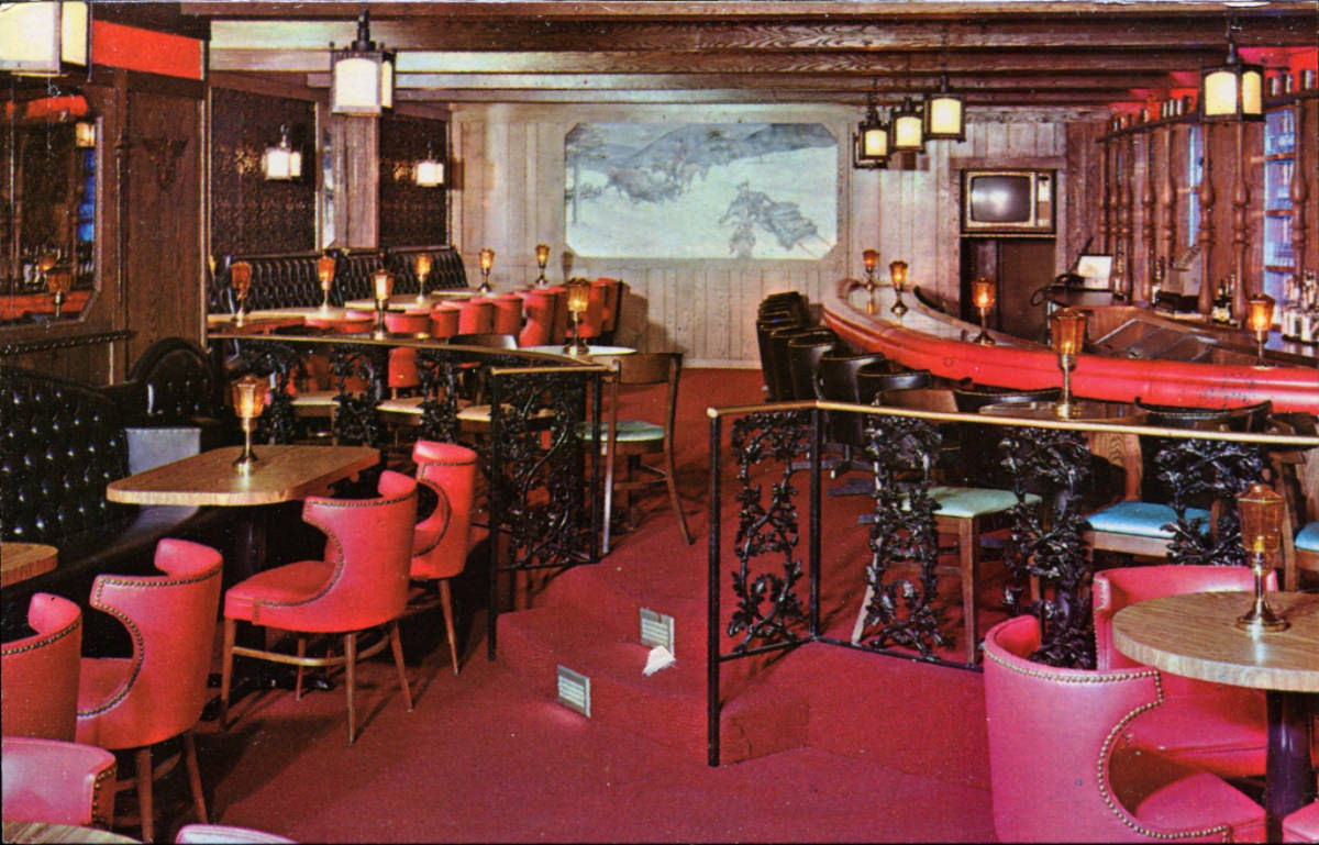 Stunning Postcards Show Interiors of America Cocktail Lounges from the 1950s