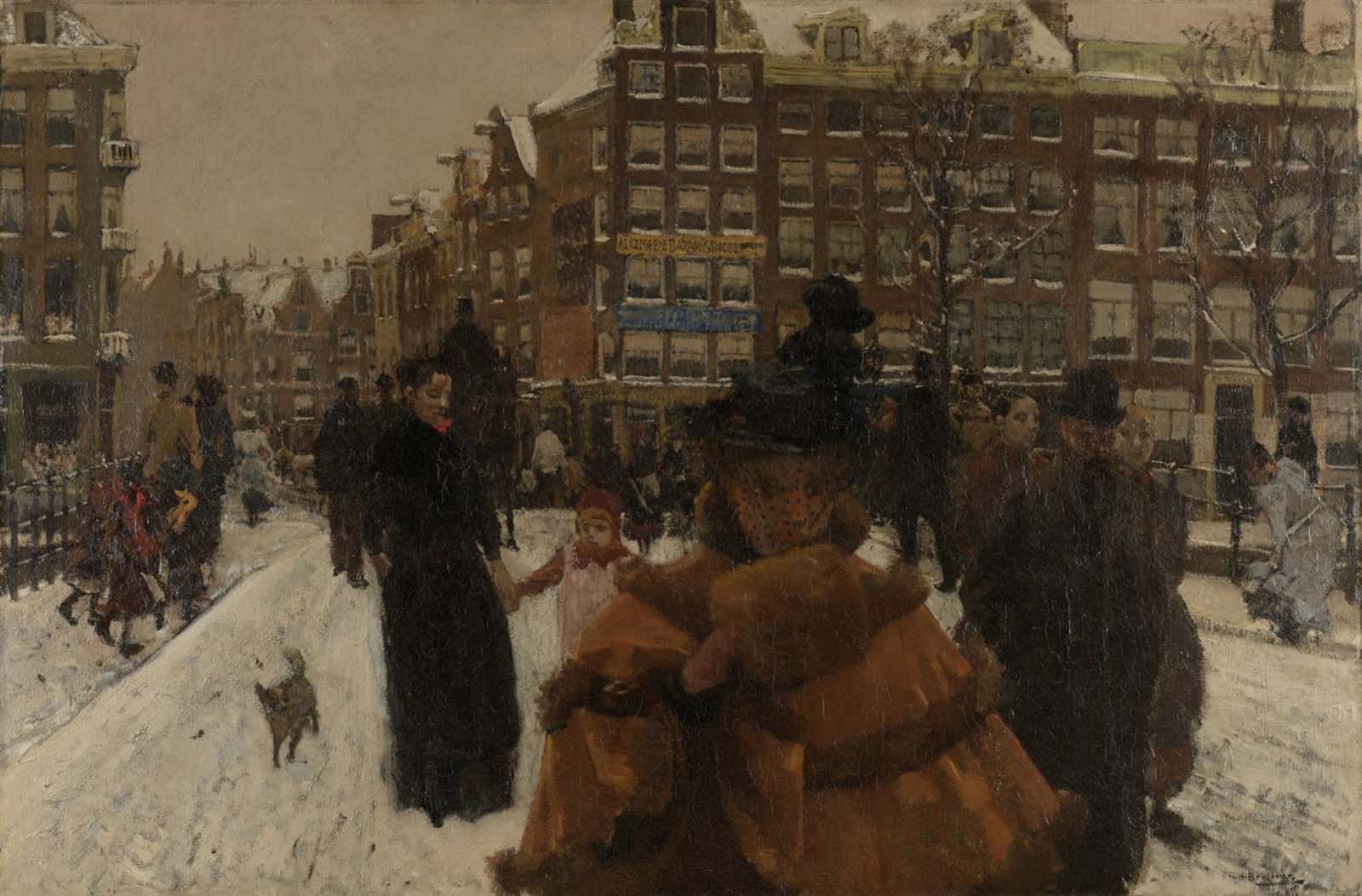 The Singel Bridge at the Paleisstraat in Amsterdam, George Hendrik Breitner, 1898.