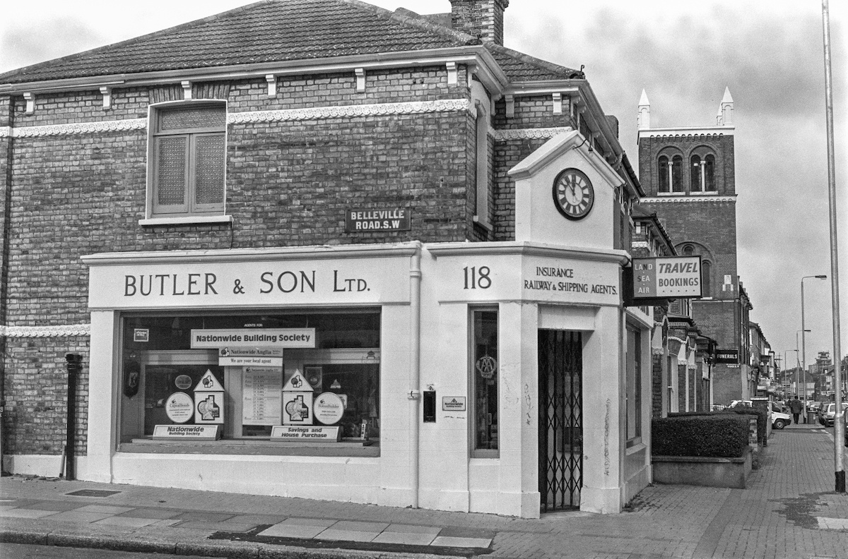 Belleville Rd, Northcote Rd, Battersea, 1988