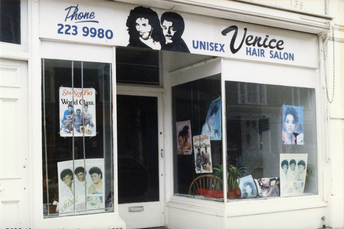 Venice, Hairdressers, Northcote Rd, Battersea, 1988