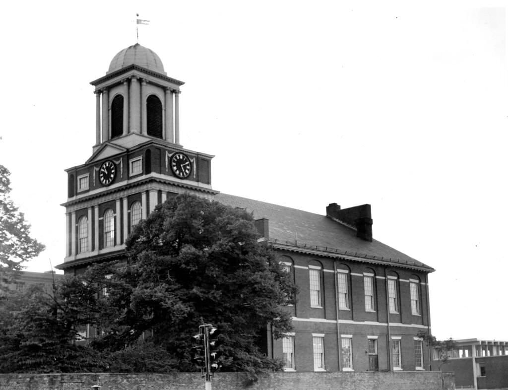 The Old West Church in Boston's West End, 1963.