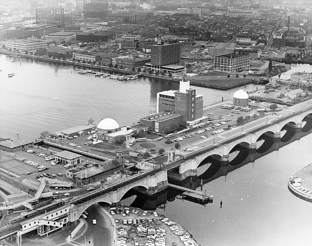 The Museum of Science in Boston, seen from the air, May 9, 1963.
