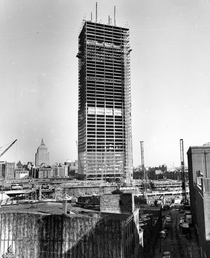 The 48th floor of the Prudential Center under construction in Boston, Jan. 23, 1963.