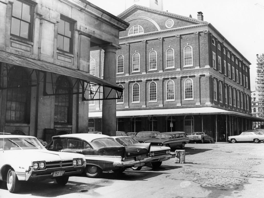 Cars in downtown Boston, May 3, 1967.