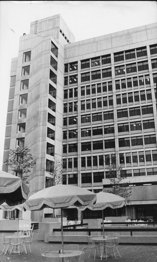 The 12-story outpatient building at Boston Children's Hospital on Aug. 11, 1967.