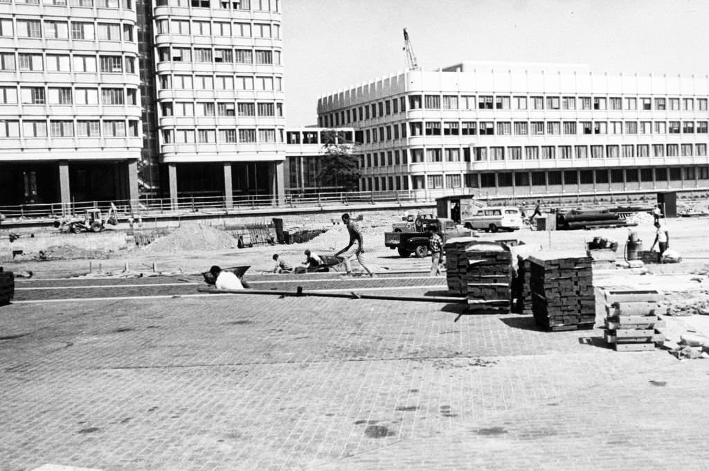 Stage One in the Government Center Plaza construction in Boston on Aug. 22, 1968.