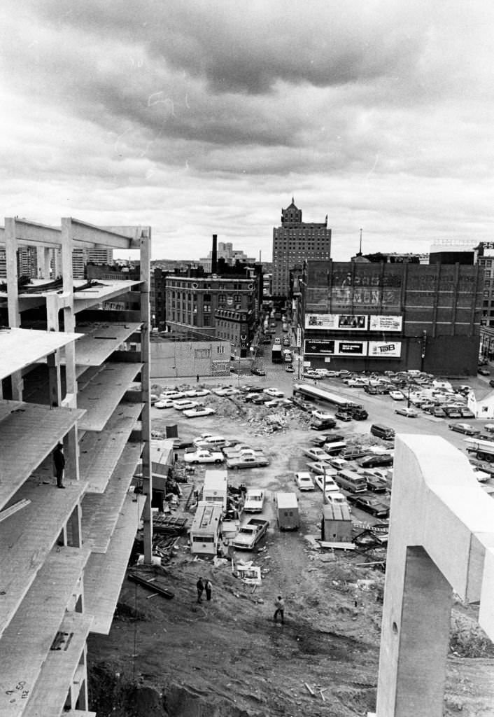 The building of the Government Center garage in Boston on Sept. 12, 1968.