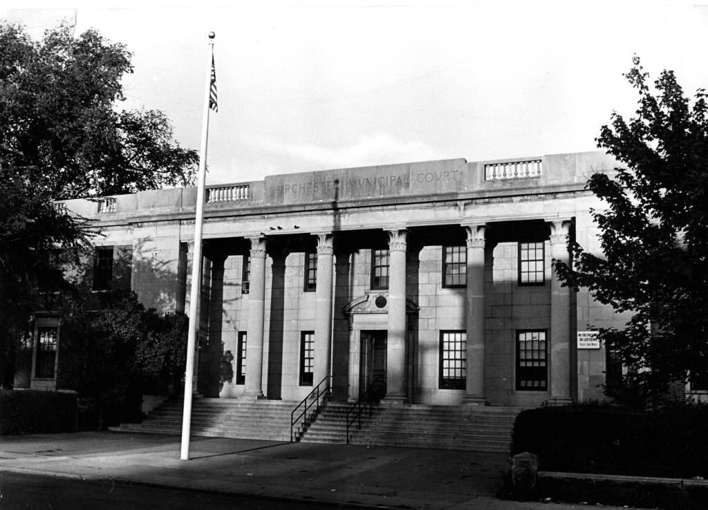 Dorchester District Court on Washington St. in the Dorchester neighborhood of Boston on Oct. 1, 1969.