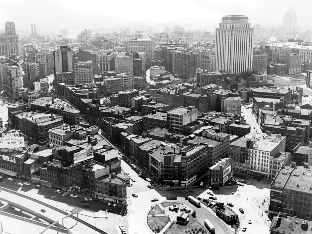 An aerial view of the Government Center area of Boston, Sept. 26, 1961.