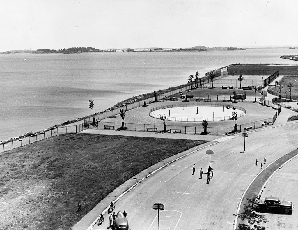 The recreation area of the Columbia Point housing project in Boston, June 28, 1962.