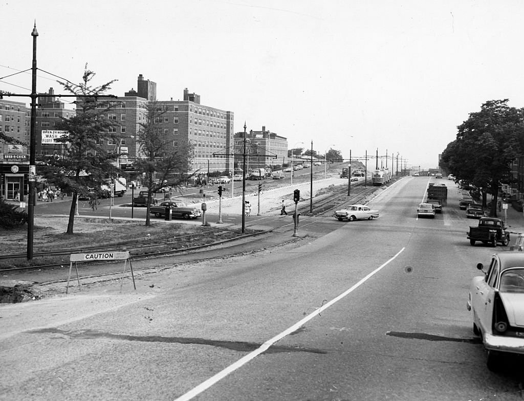Commonwealth Avenue in Boston, Aug. 31, 1960.