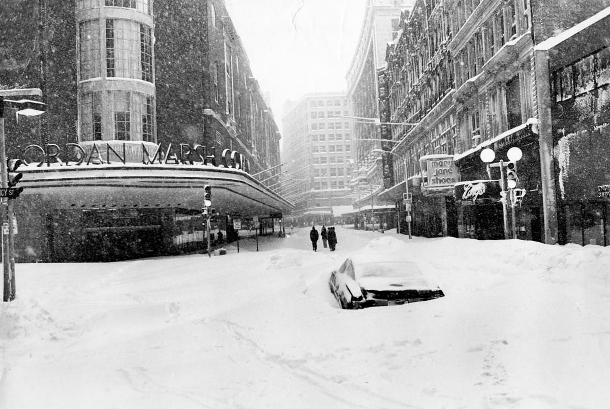 Boston’s Washington Street was buried in snow on Feb. 6, during the blizzard.