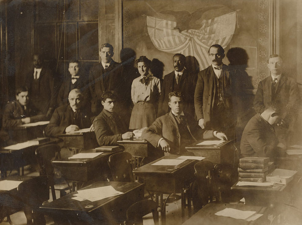 Students in a classroom