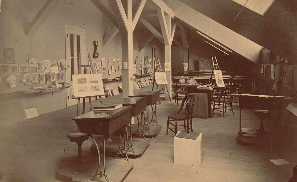 Classroom for the fine arts and drawing