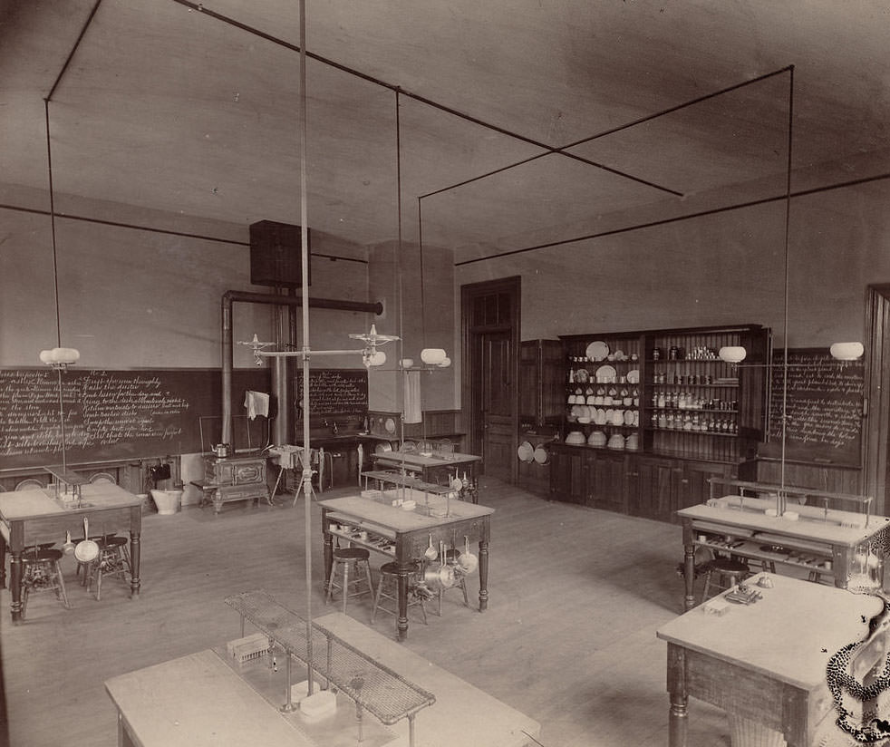 Interior of a cooking classroom