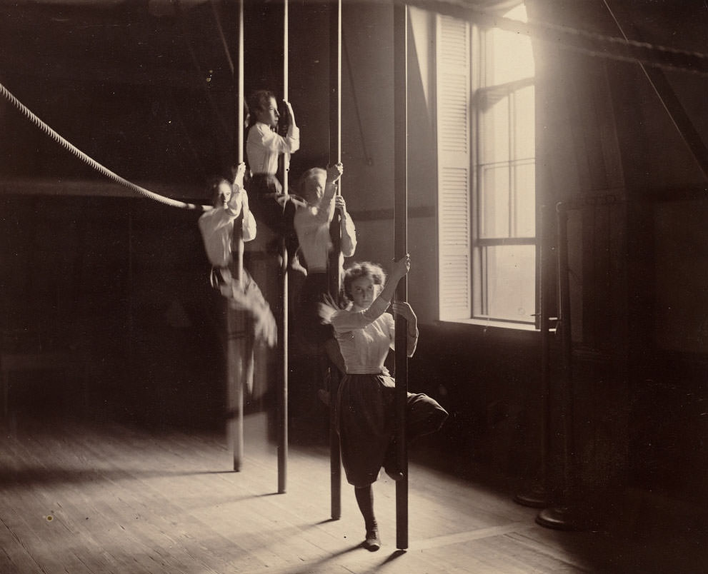 Rare Historical Photos of Students of Boston's Schools Exercising in the 1890s