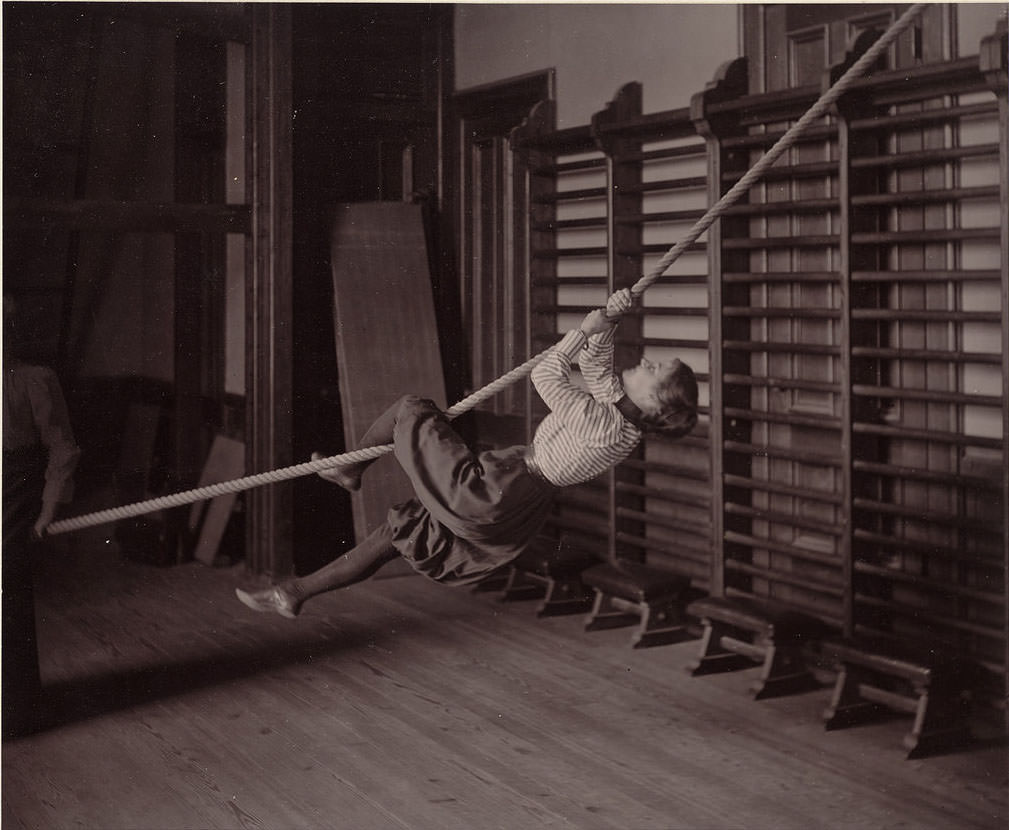 Rare Historical Photos of Students of Boston's Schools Exercising in the 1890s