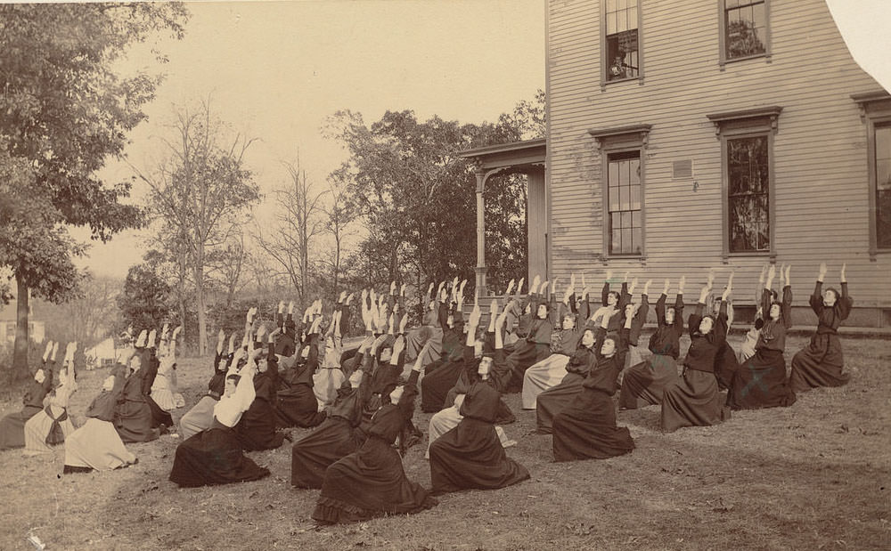 Rare Historical Photos of Students of Boston's Schools Exercising in the 1890s