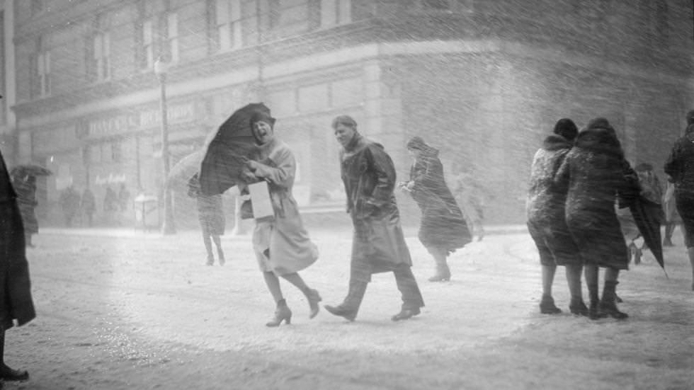 Snowstorm in Boston, 1930